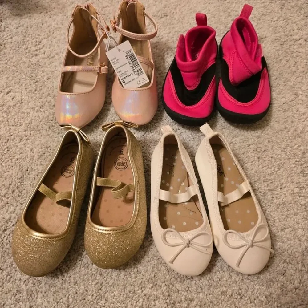 Toddler girl shoes size 6. Bundle of 4 shoes